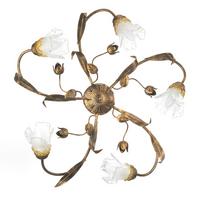 Deckenleuchte 4984/Pl5 - Bronzefarben, KONVENTIONELL, Glas/Metall (63/20cm)