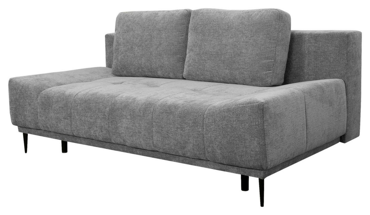 Schlafsofa Malpenza Grazu B: 199 cm - Schwarz/Braun, Trend, Textil (199/91/110cm)