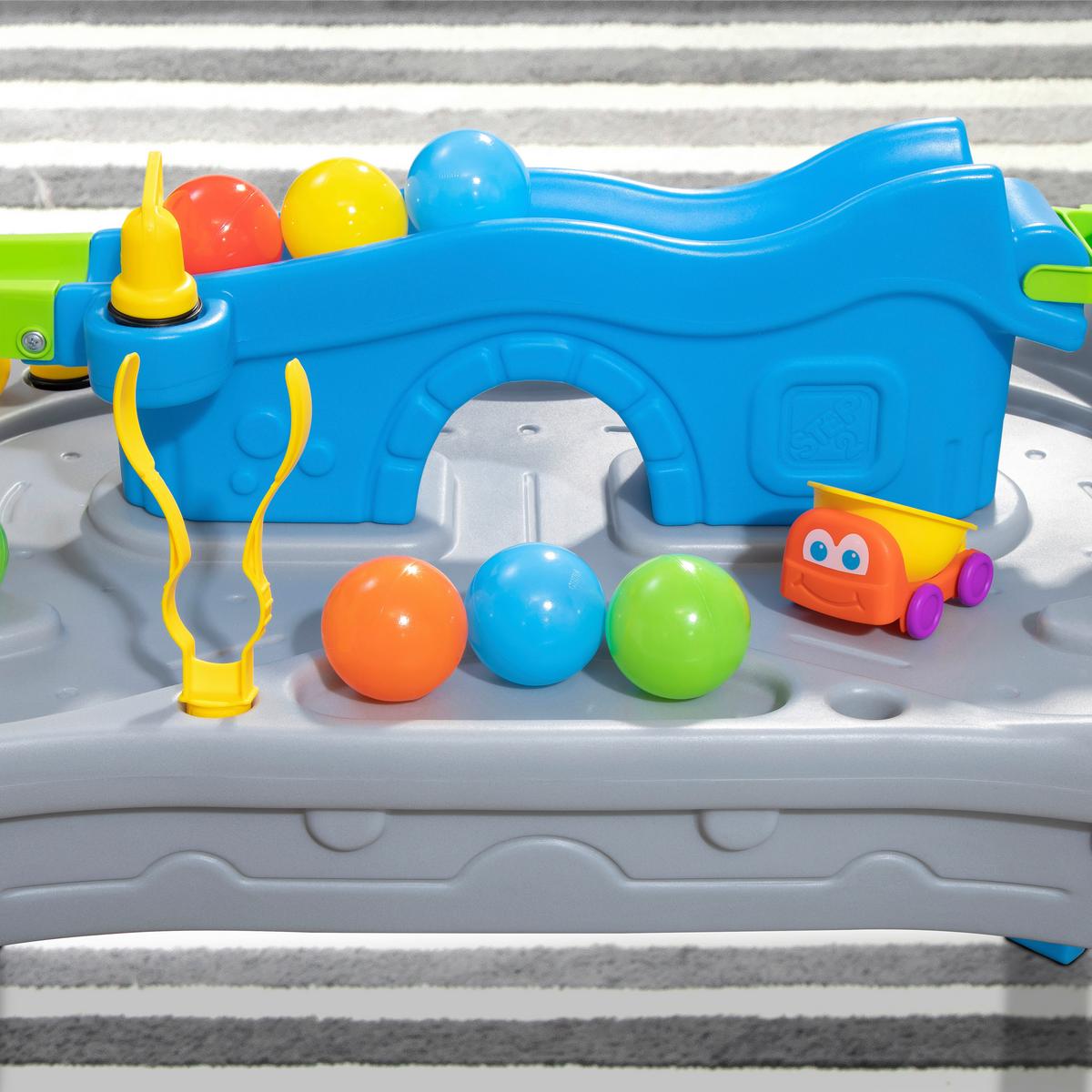Ballspieltisch Fahren und Rollen ab 2 Jahren + 10 Bälle - Blau/Orange, Basics, Kunststoff (58/90/69cm)