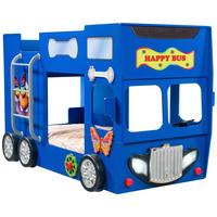 Autobett Happybus Doppeldecker Blau - Blau/Weiß, LIFESTYLE, Holz/Holzwerkstoff (90/190cm) - Livetastic