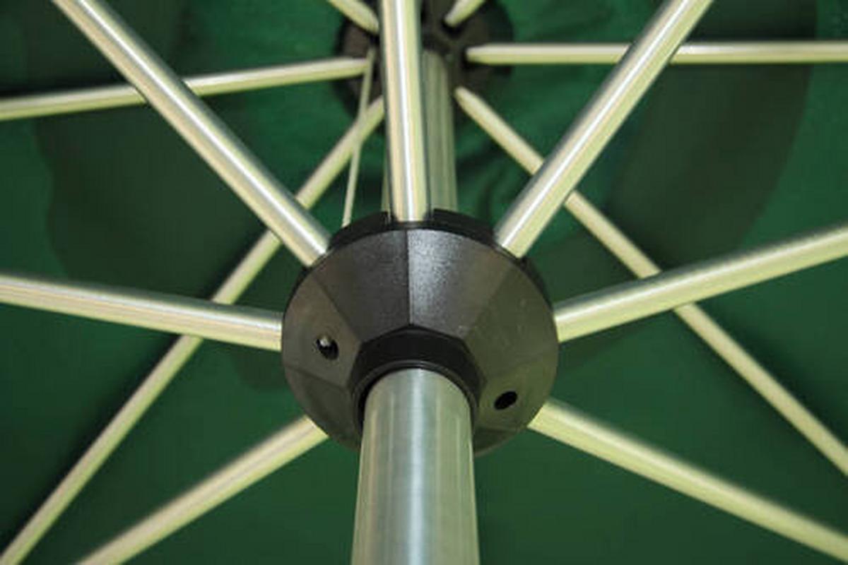 Sonnenschirm Acapole DM: 270 cm Anthrazit/Platinfarben - Platinfarben/Anthrazit, Basics, Textil/Metall (270cm) - Gardenson