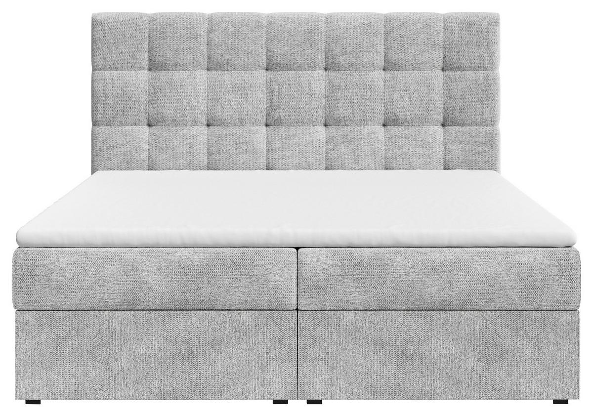 BOXBETT Oslo Grau 160x200cm - Schwarz/Grau, MODERN, Holz/Kunststoff (160/200cm) - MID.YOU