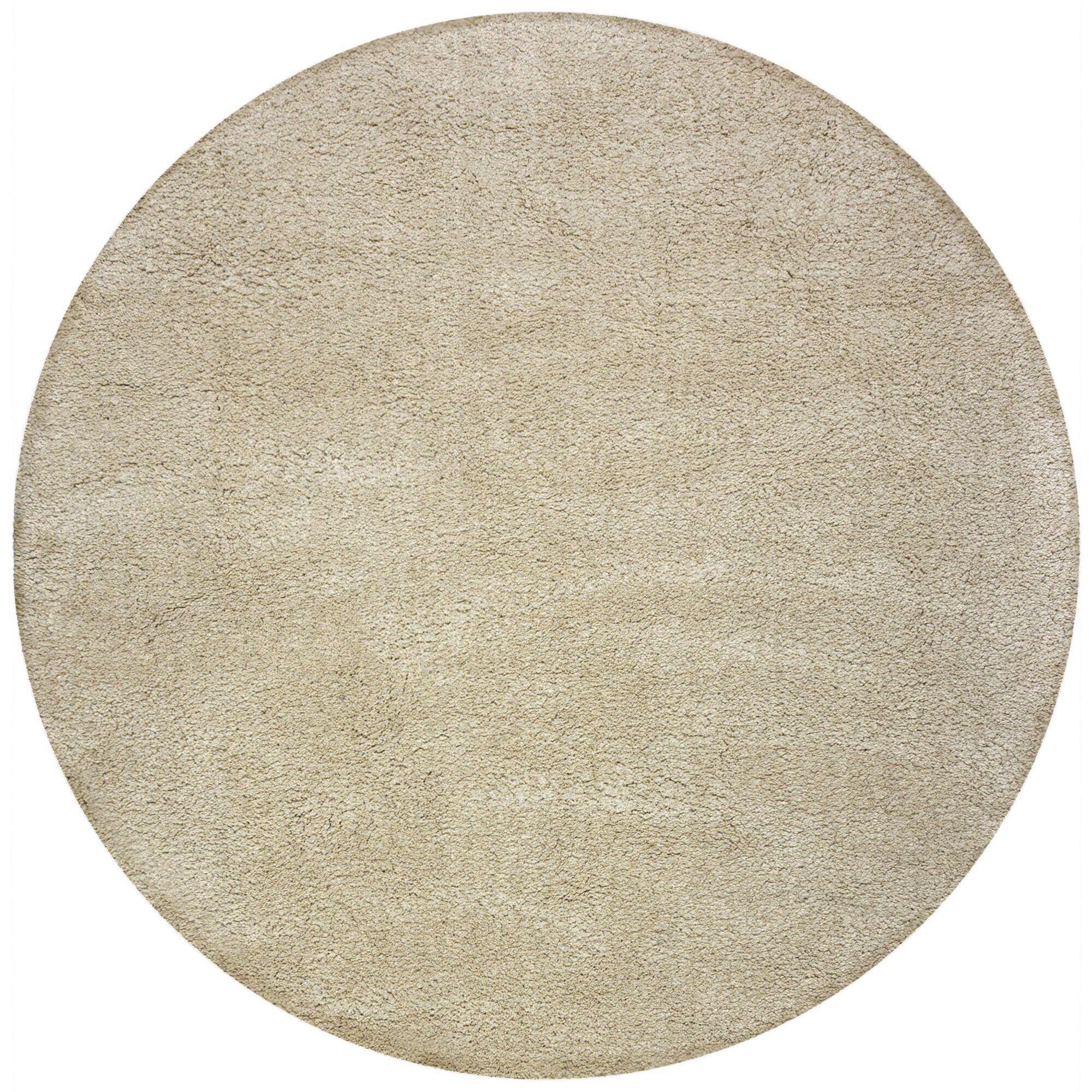 Shaggy Waschbarer Rund Beige 180x180 - Beige, Basics, Textil (180/180cm)