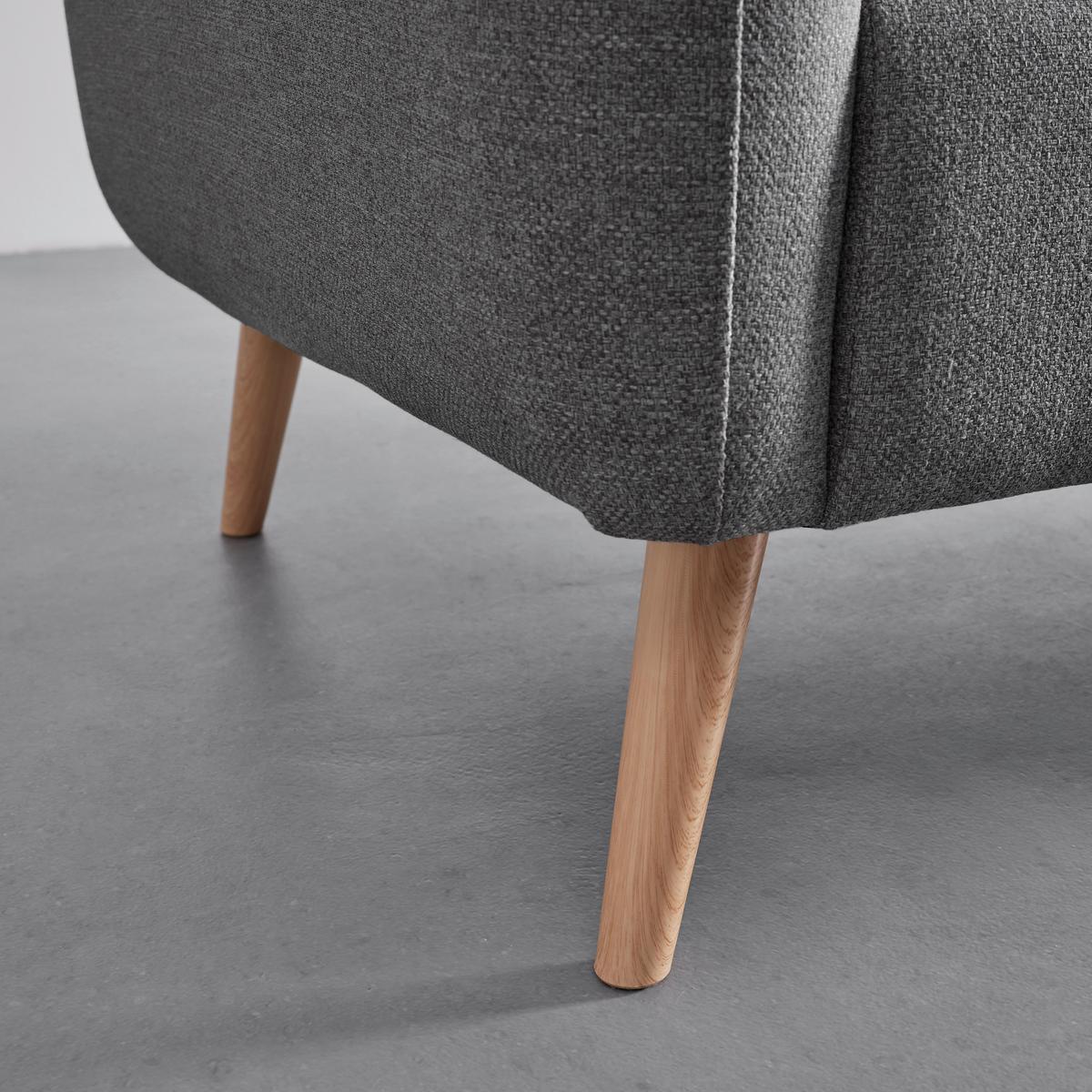 Pohovka PIA šedá - tmavě šedá/přírodní barvy, Moderní, dřevo/textil (146/76/75cm) - Bessagi Home