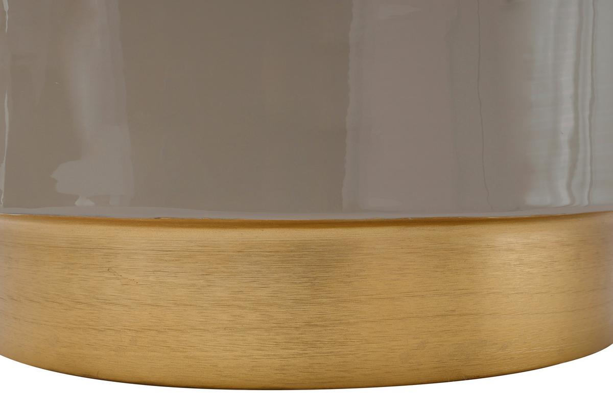 ODKLÁDACÍ STOLEK ART DECO TAUPE - barvy zlata/šedohnědá, Design, kov (35/44,5cm) - MID.YOU