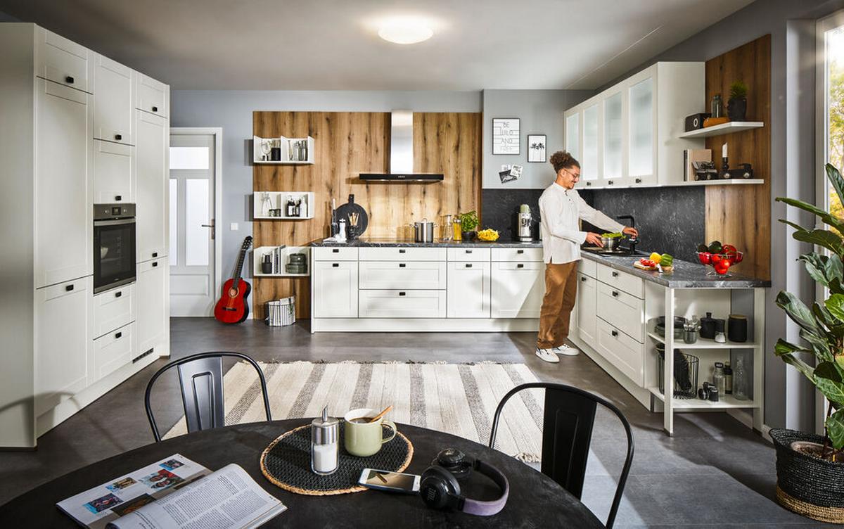 Einbauküchen Pn 435 Frei Planbar Landhausstil - Holzwerkstoff - Pino