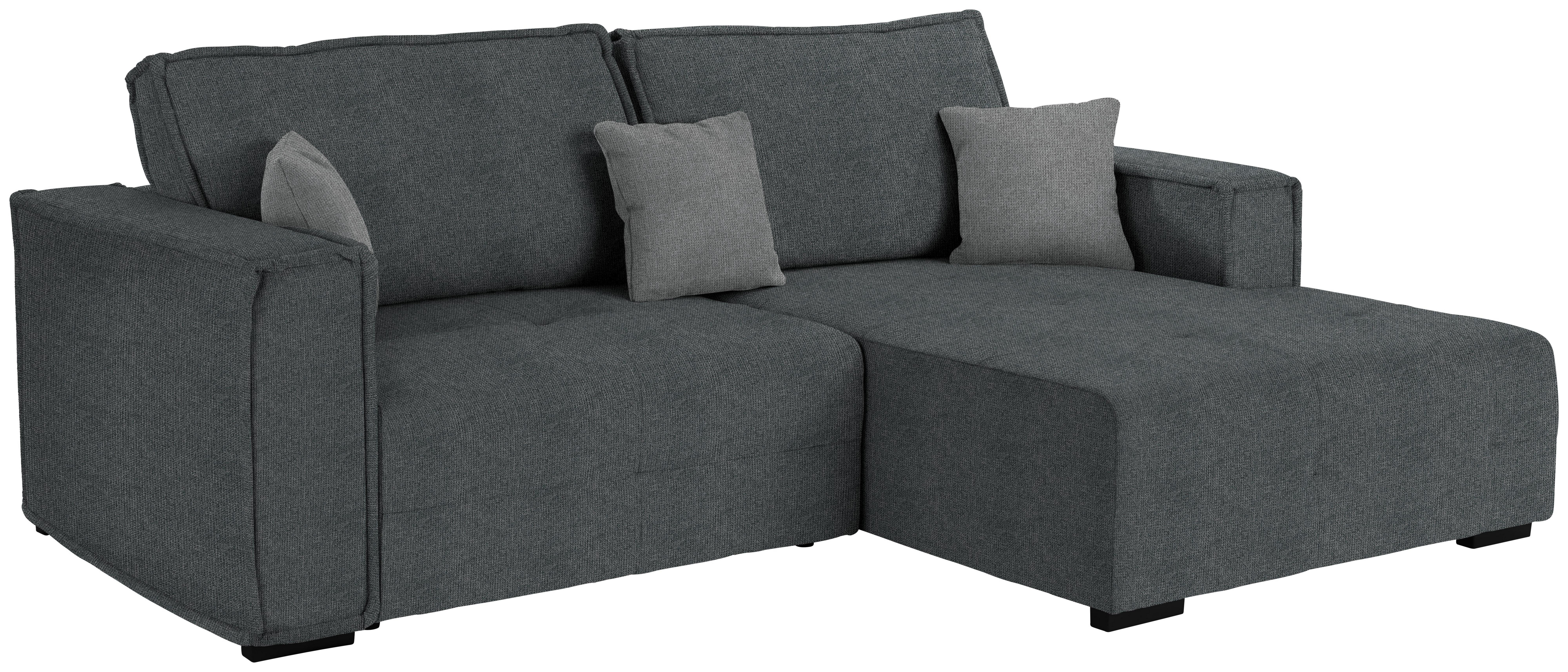 Wohnlandschaft In L-Form Tommy 265x167 cm - Hellgrau/Grau, LIFESTYLE, Holz/Textil (265/167cm) - Luca Bessoni