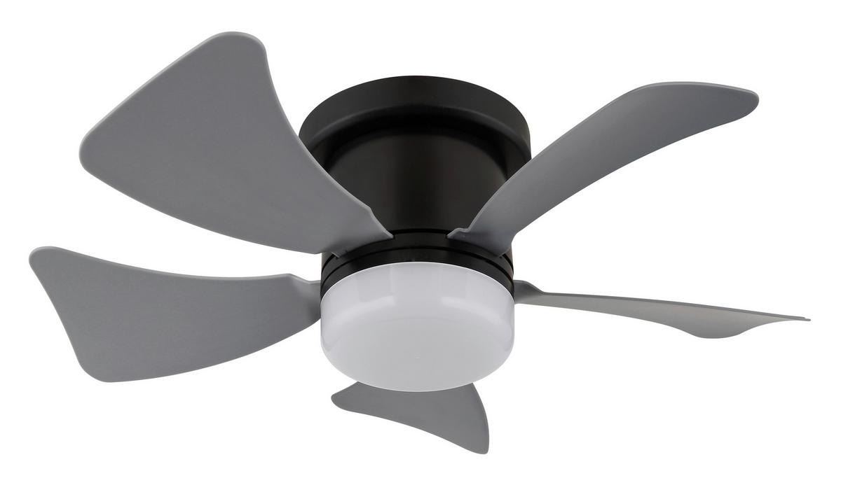 Deckenventilator Pauli - Opal/Schwarz, Basics, Kunststoff/Metall (40,6/13cm) - James Wood