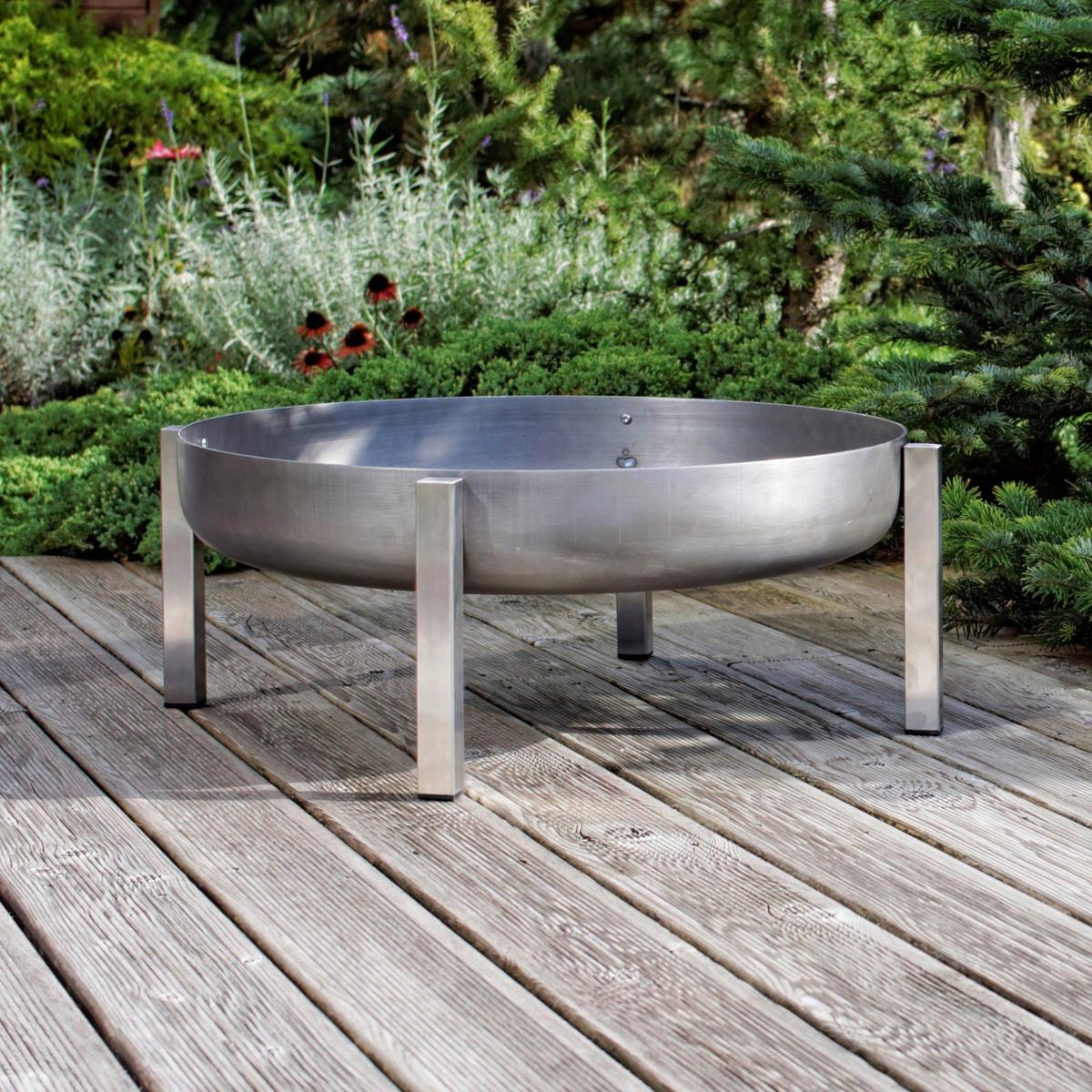Feuerschale Fire XXL - Edelstahlfarben/Rostfarben, Basics, Metall (63/63/25cm)