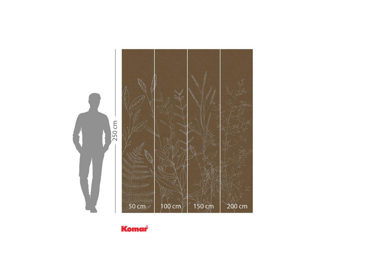 Vliestapete Herbs Garden - Braun/Weiß, Basics (200/250cm) - Komar