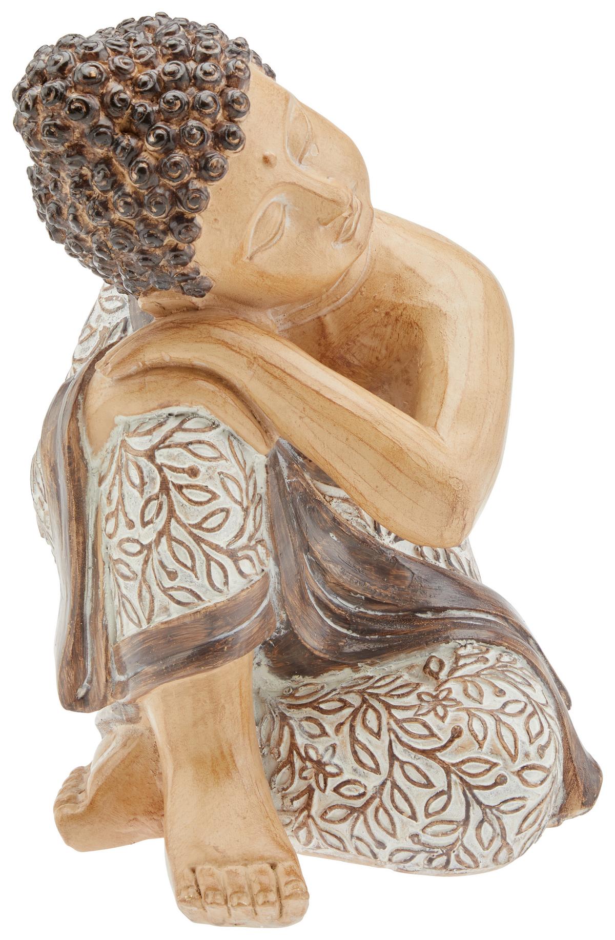 Buddha Leah - Braun/Weiß, LIFESTYLE, Kunststoff (20/21/29cm) - Luca Bessoni