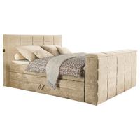 Boxspringbett mit Bettkasten 180x200 cm Denver - Sandfarben, KONVENTIONELL, Textil (180/200cm) - Carryhome