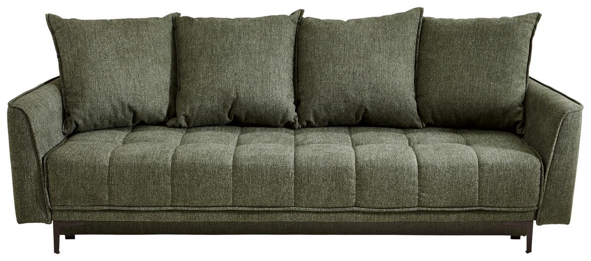 Schlafsofa Level - Schwarz/Grün, Design, Textil (235/70/108cm) - Livetastic
