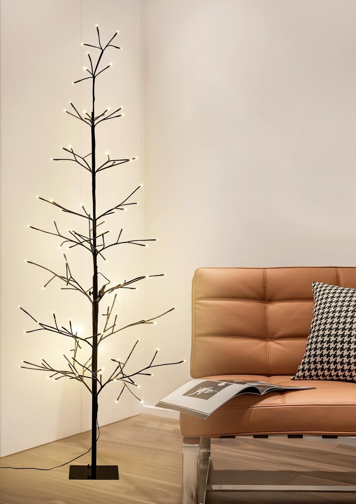 DEKORAČNÍ LED SVÍTIDLO TREE - bílá/černá, Moderní, kov/plast (175cm) - Mömax