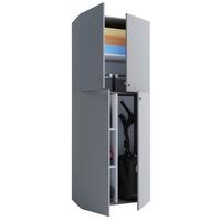 Mehrzweckschrank Lona Grau Bxh 70x182 Cm - Weiß/Grau, KONVENTIONELL, Holzwerkstoff (70/182/37cm) - MID.YOU
