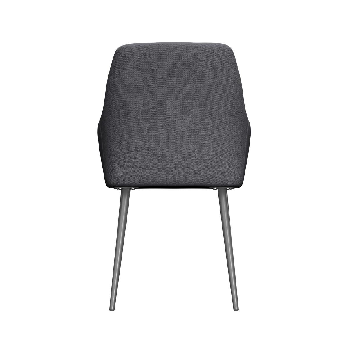 Armlehnstuhl Joe II Leinenoptik Grau - Schwarz/Grau, KONVENTIONELL, Textil/Metall (58/86/61cm)