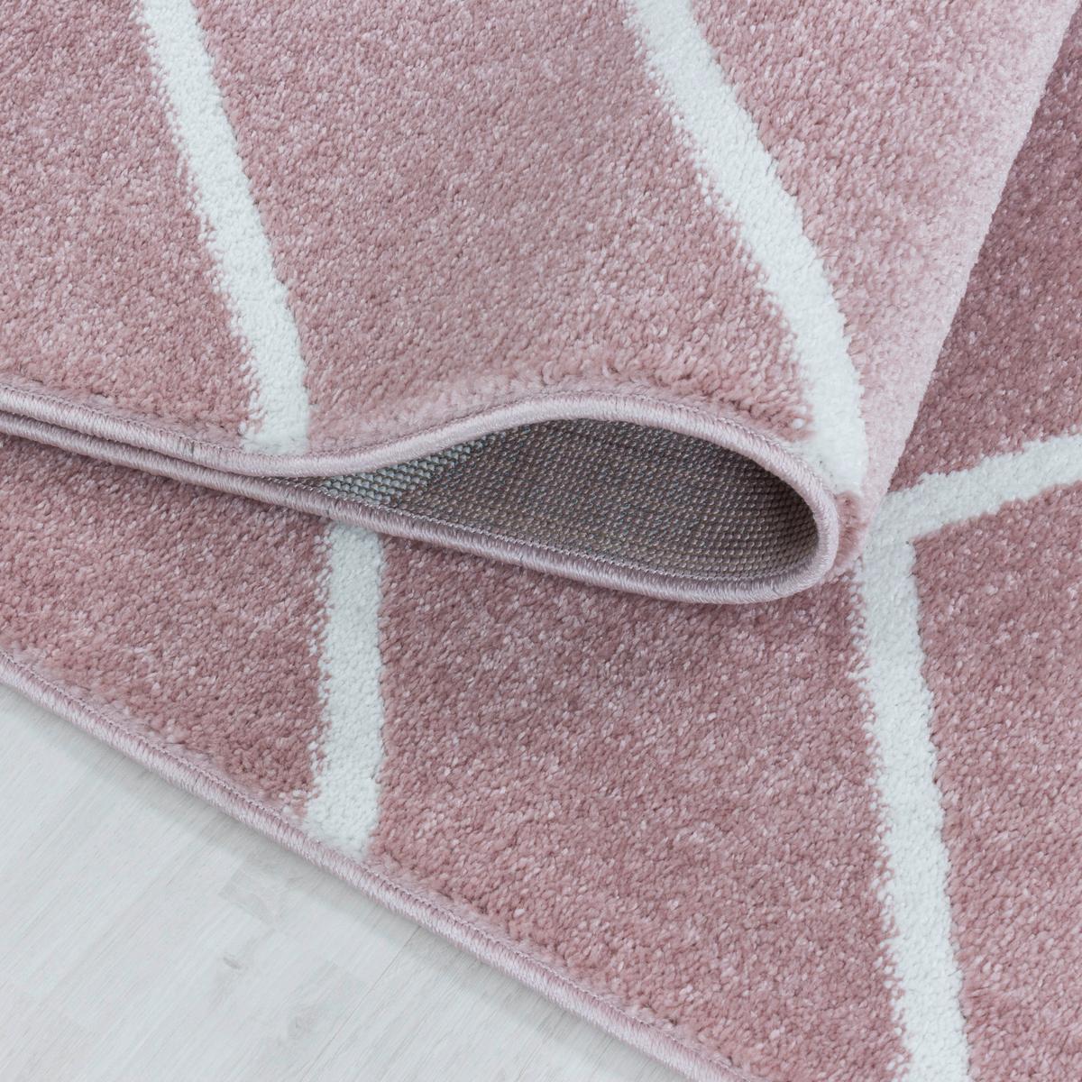 Teppich Läufer Rosa Rio 80x250 Cm - Rosa, Basics, Textil (80/250cm)