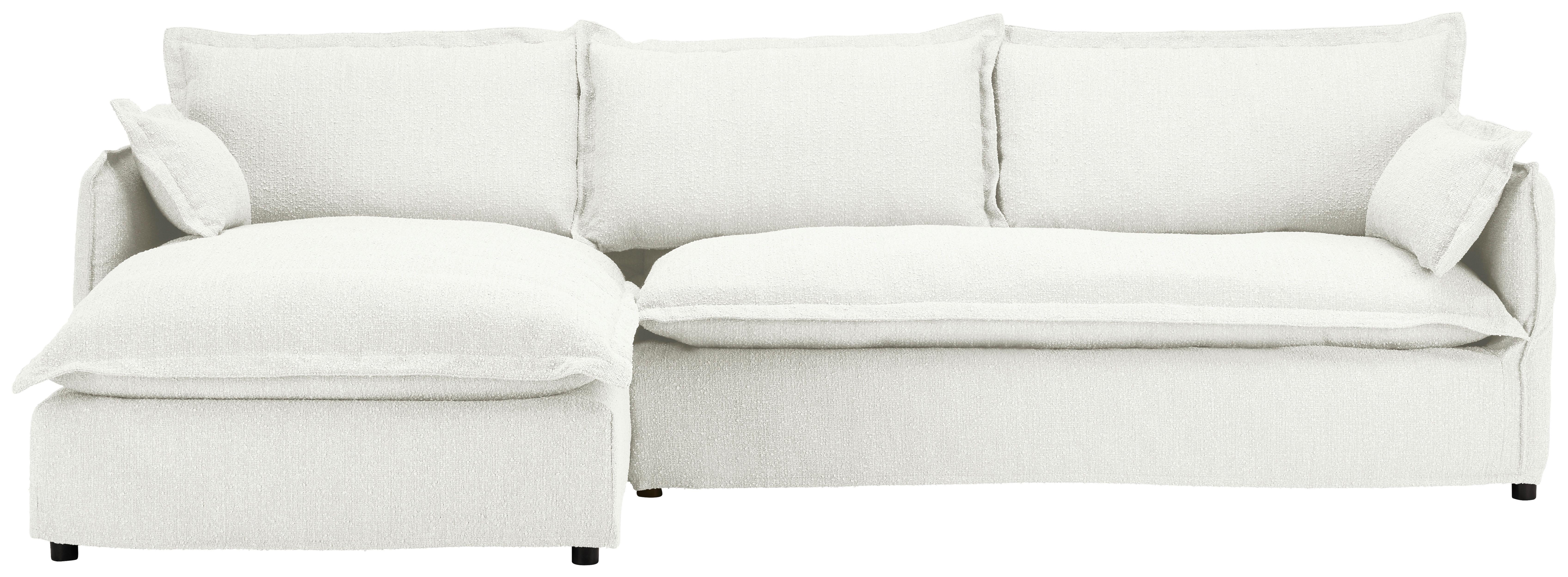 Ecksofa Toscana - Schwarz/Weiß, Trend, Textil (165/295cm) - Livetastic