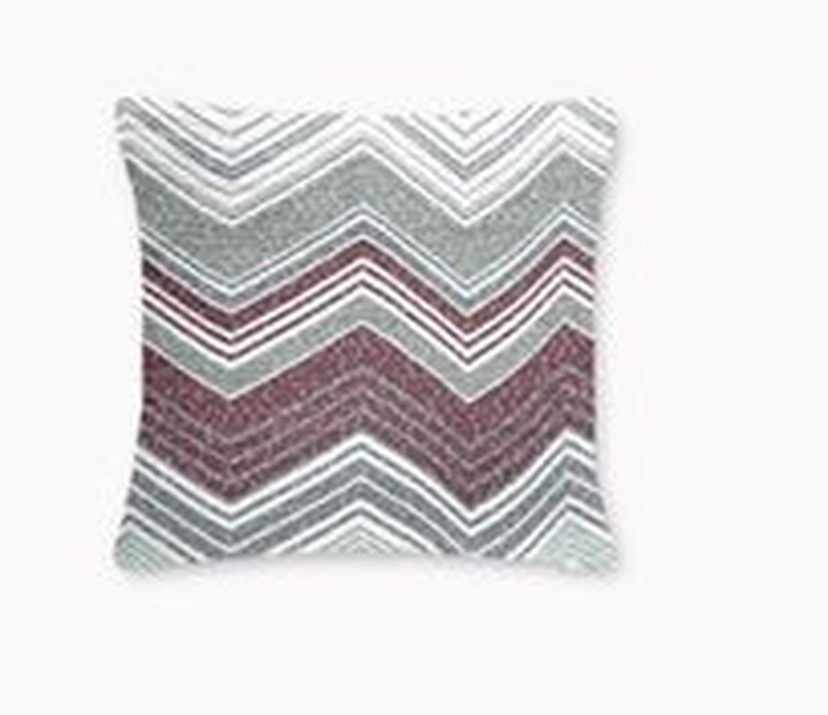 DEKORAČNÍ POLŠTÁŘ ZICKZACK - bílá/bobulová, Moderní, textil (45/45cm) - Mömax