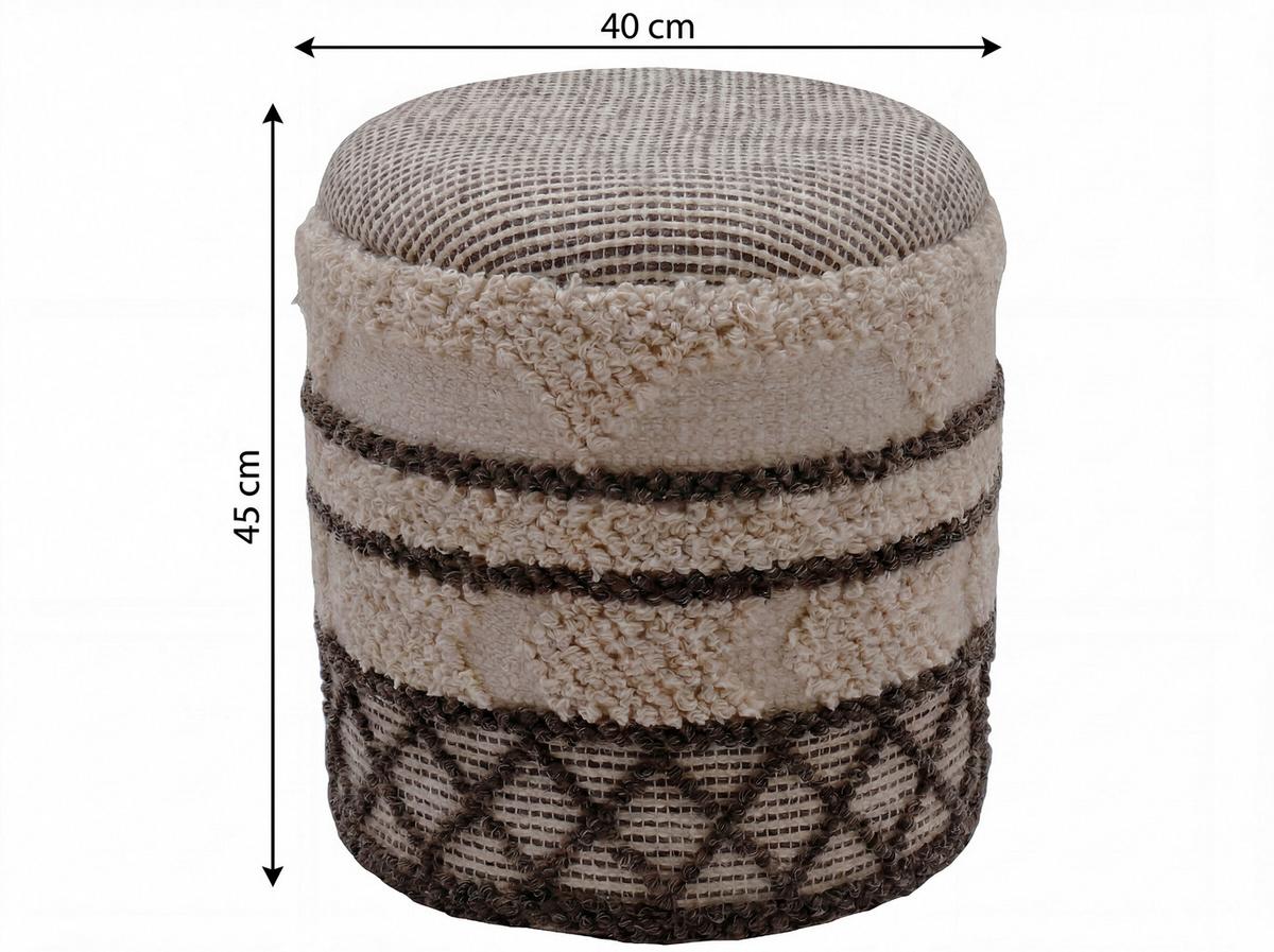 Taburet, š: 40 cm - béžová, Design, textil (40/45/40cm) - Livetastic