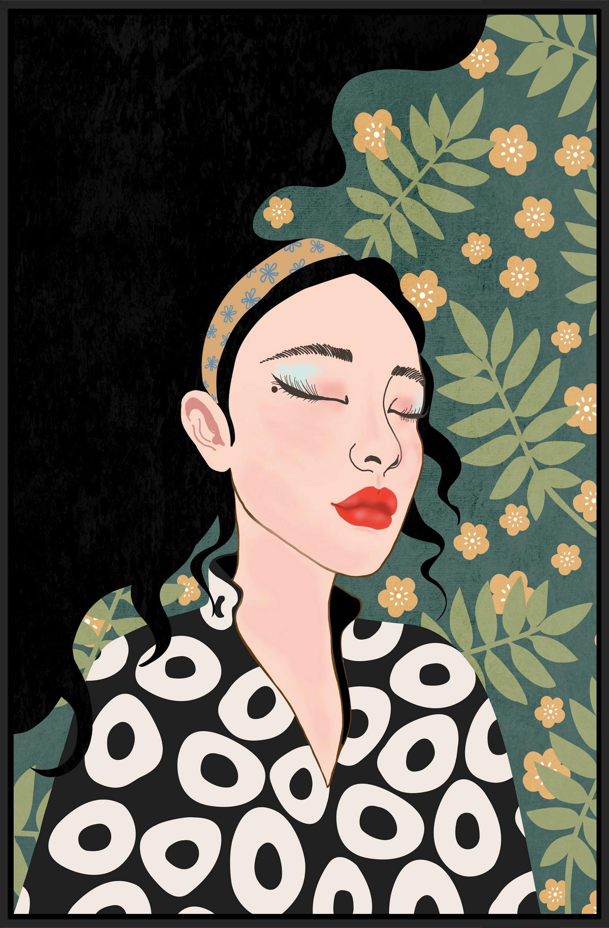 Obraz na plátně 60/90 cm - černá/zelená, Moderní, kompozitní dřevo/textil (60/90cm) - Mömax