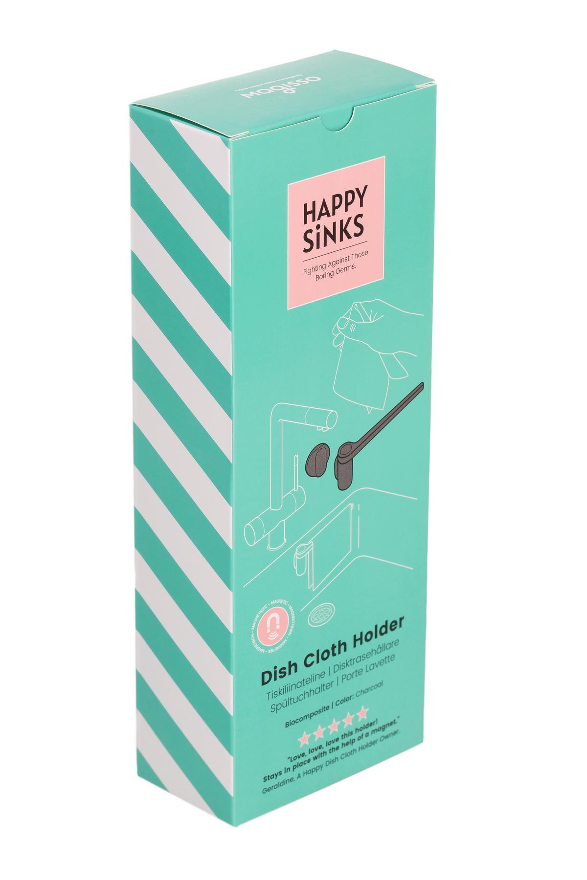 Spültuchhalter Anthrazit, Schwenkbar - Anthrazit, Basics, Holzwerkstoff/Kunststoff - HAPPY SINKS