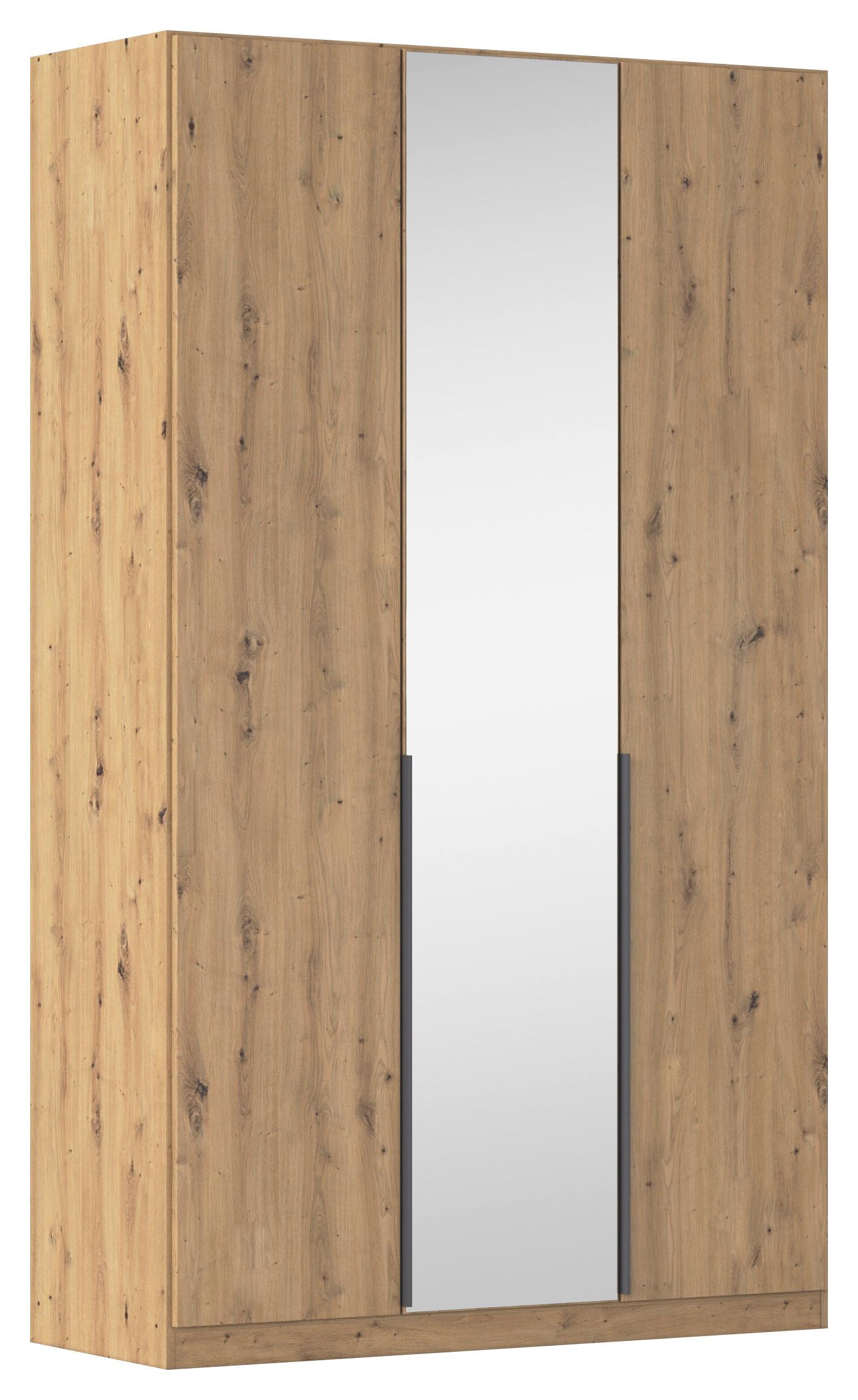 Drehtürenschrank Mit Spiegel 136 cm Alabama, Eiche