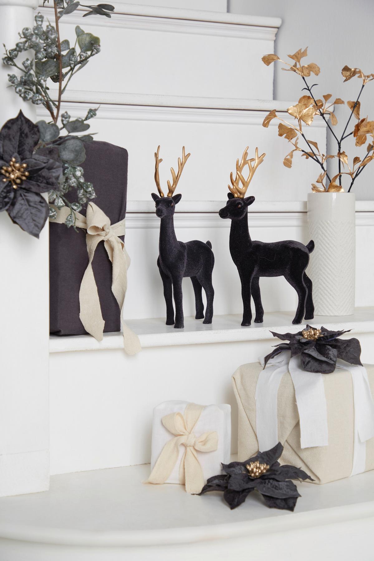 Weihnachtsdeko Zweig Kunststoff H: ca. 66 cm - Goldfarben/Braun, MODERN, Kunststoff (66cm)