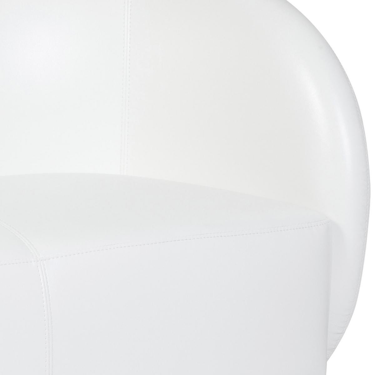 2-sitzer-sofa St. Lucia Weiß - Chromfarben/Weiß, MODERN, Textil (118/85/58cm) - MID.YOU