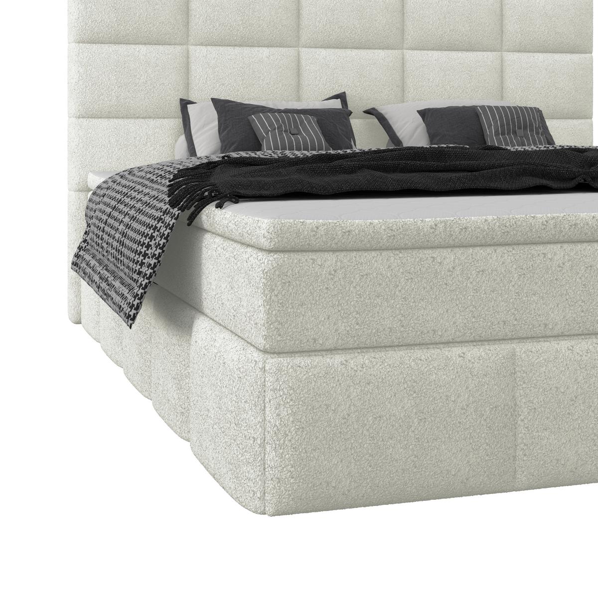 Polsterbett Alba Boucle Champagner, 160x200 cm - Champagner/Schwarz, Trend, Textil (160/200cm)