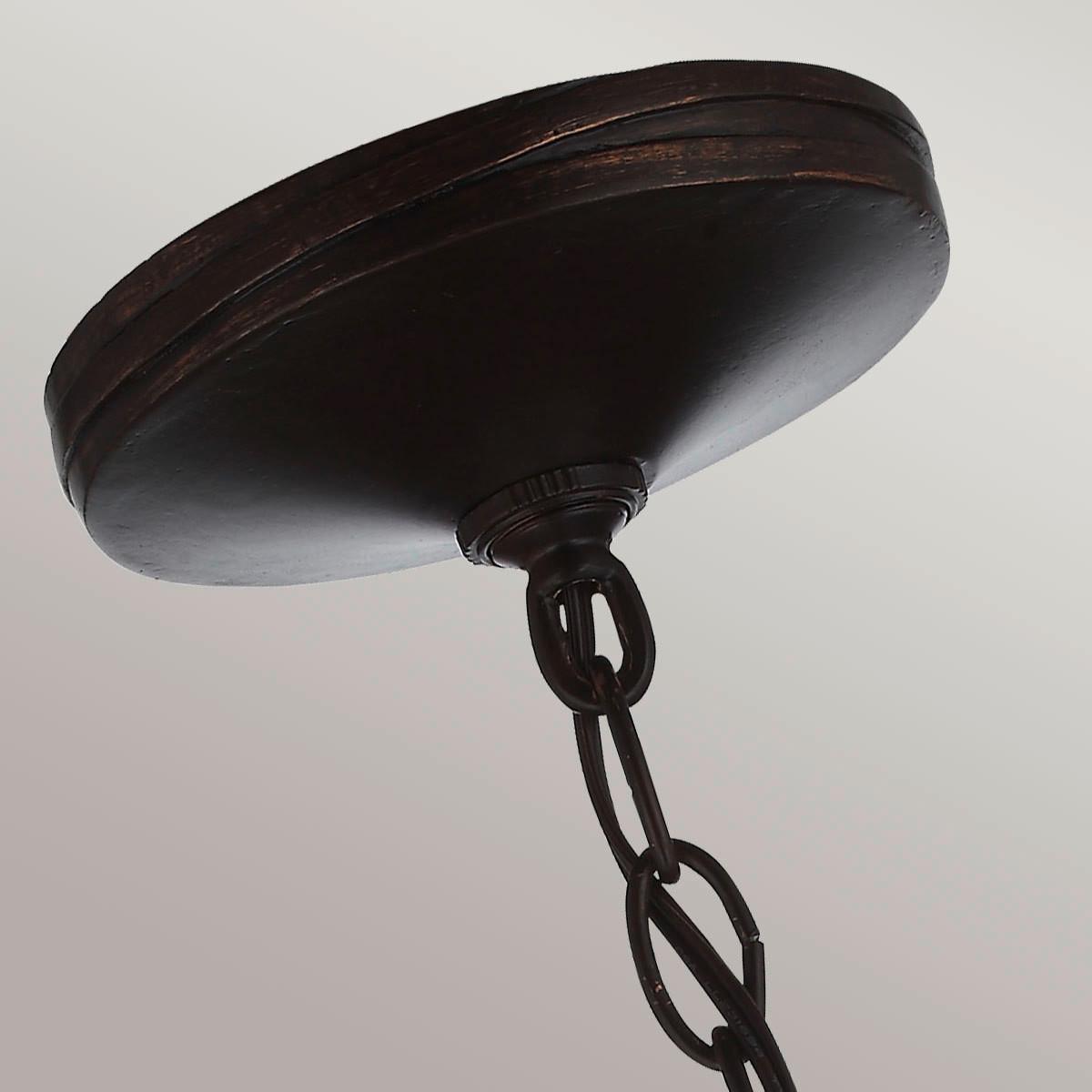 Hängeleuchte Fe-Arbor-Creek-P - Bronzefarben, KONVENTIONELL, Glas/Metall (16.5/58.4cm) - Elstead Lighting