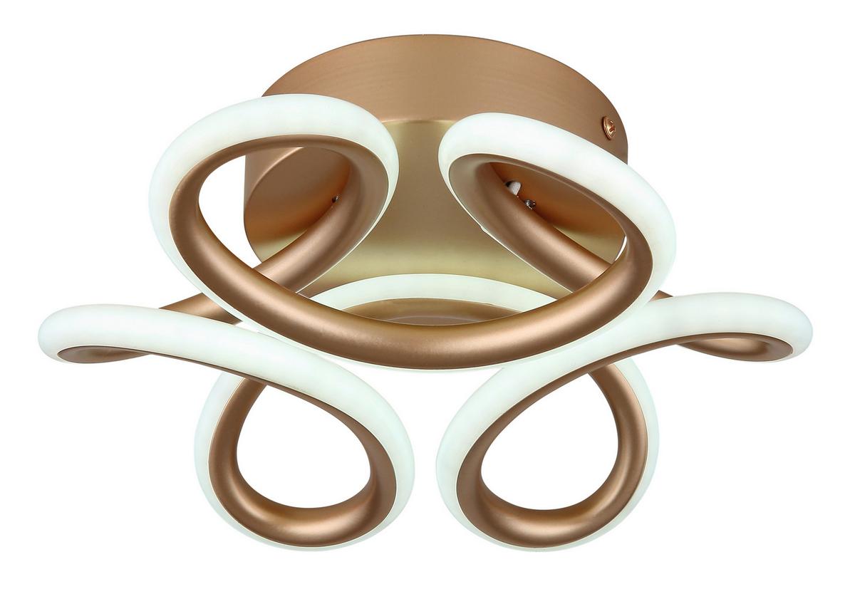 LED-DECKENLEUCHTE 67386-24CH MELISAND - Champagner/Weiß, Design, Kunststoff/Metall (26/10cm) - Globo