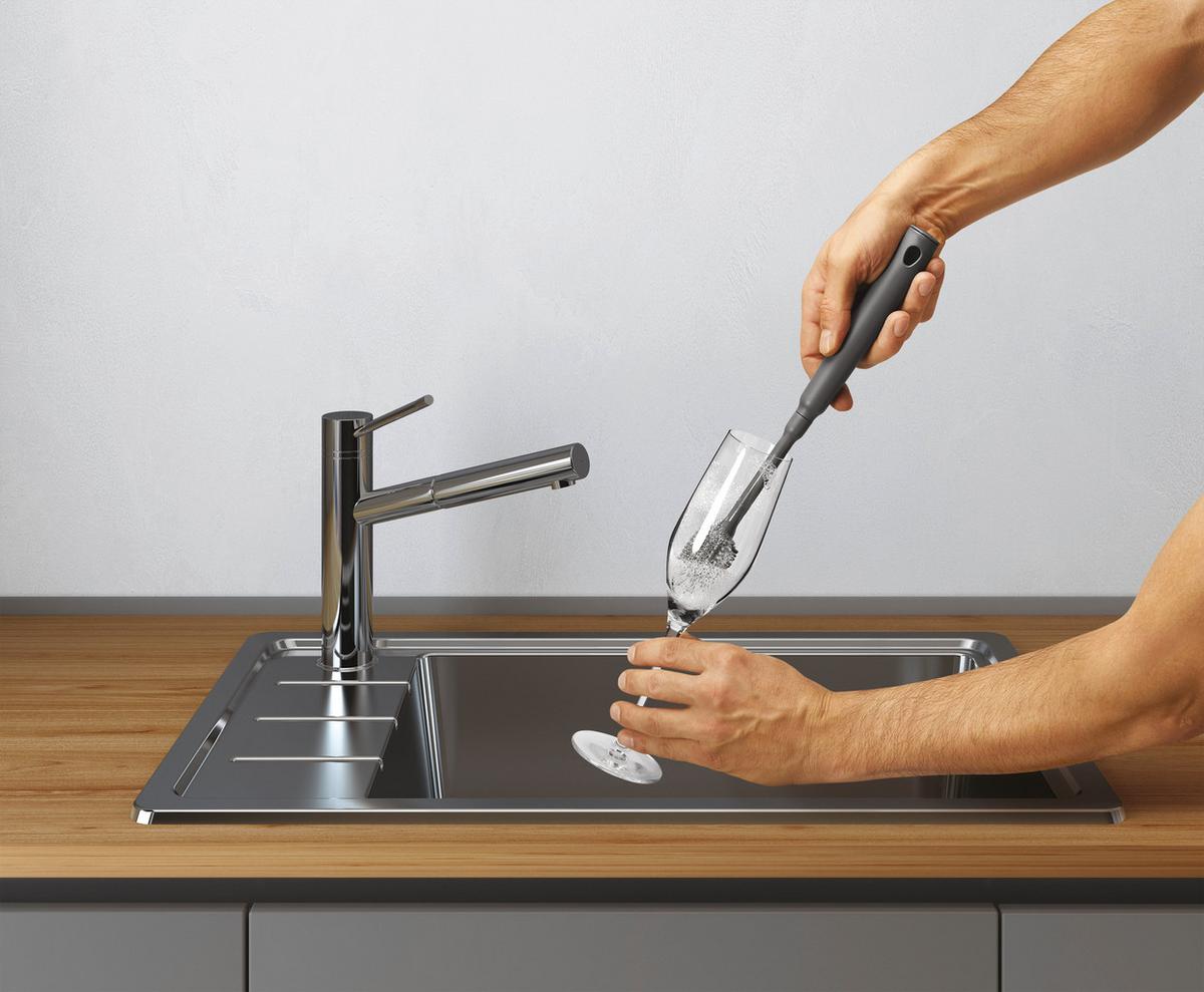 Palackmosó Kefe Szilikon - műanyag (29,5/3,5/2,8cm)