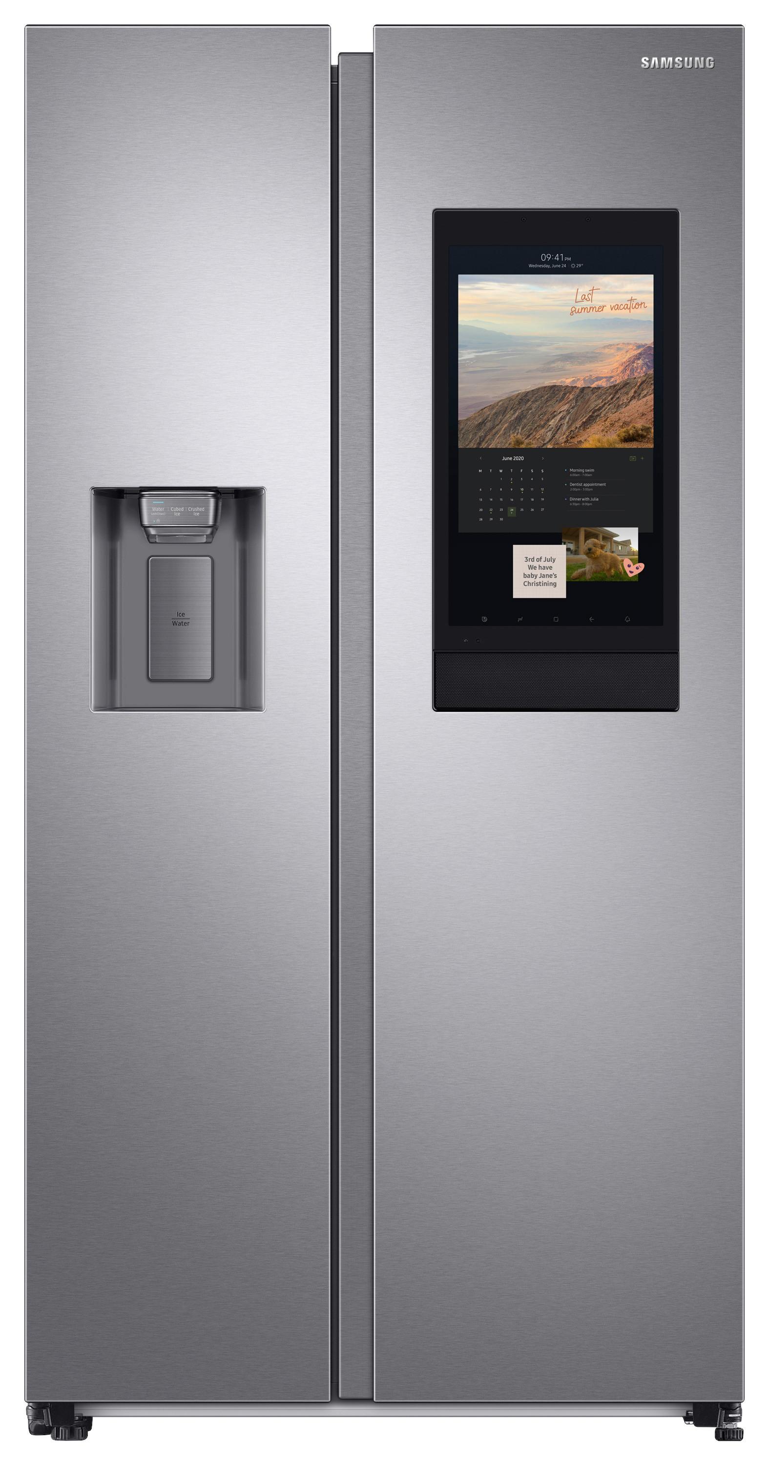 Side-By-Side Rs6ha8891sl/Ef Silberfarben mit LED-Display - Edelstahlfarben/Silberfarben, Basics, Glas/Kunststoff (91,2/178/71,6cm) - Samsung
