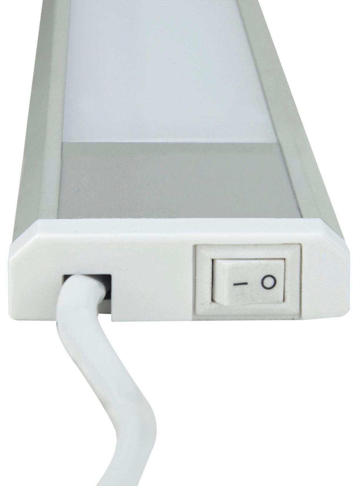 Aufbauleuchte Weiß 15 W Led - Weiß, Basics, Kunststoff/Metall (90/5/1,3cm)