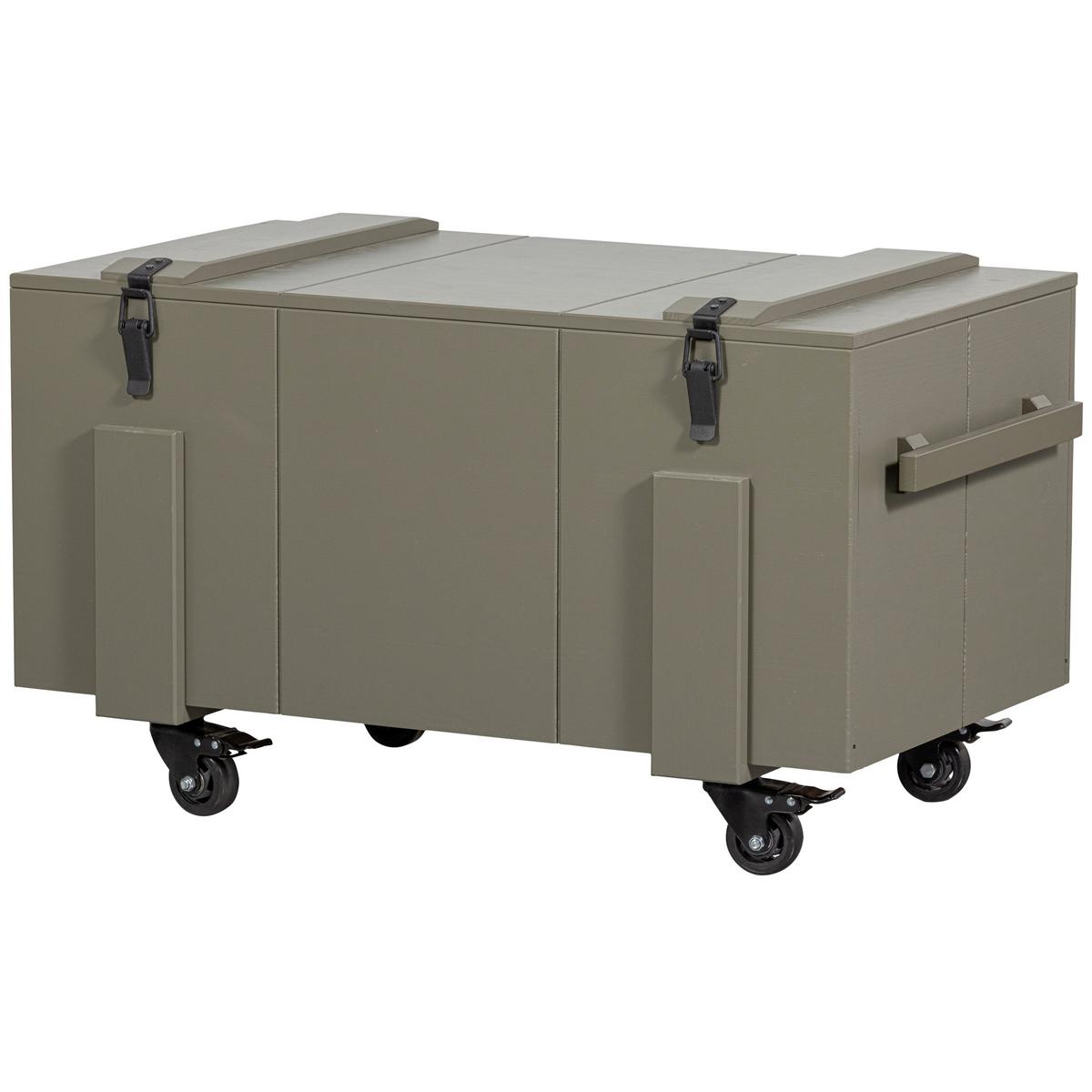 Truhe Bobby Grün B: 100cm - Grün, Design, Holz (100/55/56cm) - Livetastic