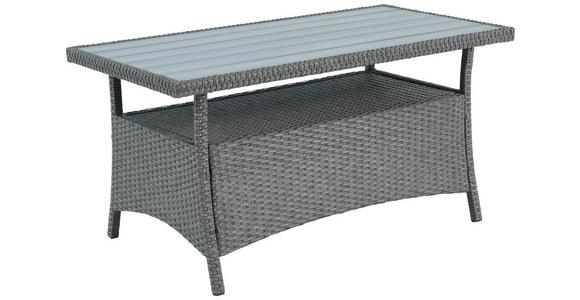 Loungegarnitur 4-Tlg Santander Metall/Polly-Rattan mit Kissen - Grau, MODERN, Kunststoff/Textil (120/60/60cm) - Beldano