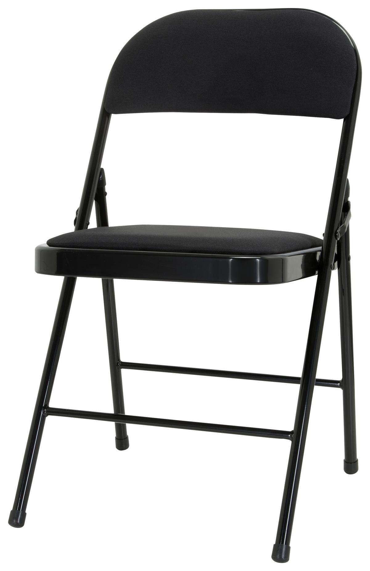 Klappstuhl Tudela Ii Schwarz - Schwarz, Basics, Textil/Metall (44/80/49cm) - MID.YOU