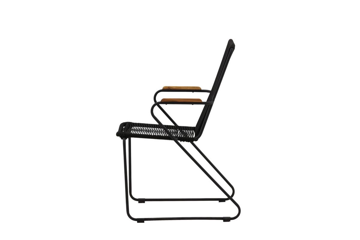 Gartensessel Bois Aluminium - Schwarz, KONVENTIONELL, Metall (55/82/51cm) - Gardenson