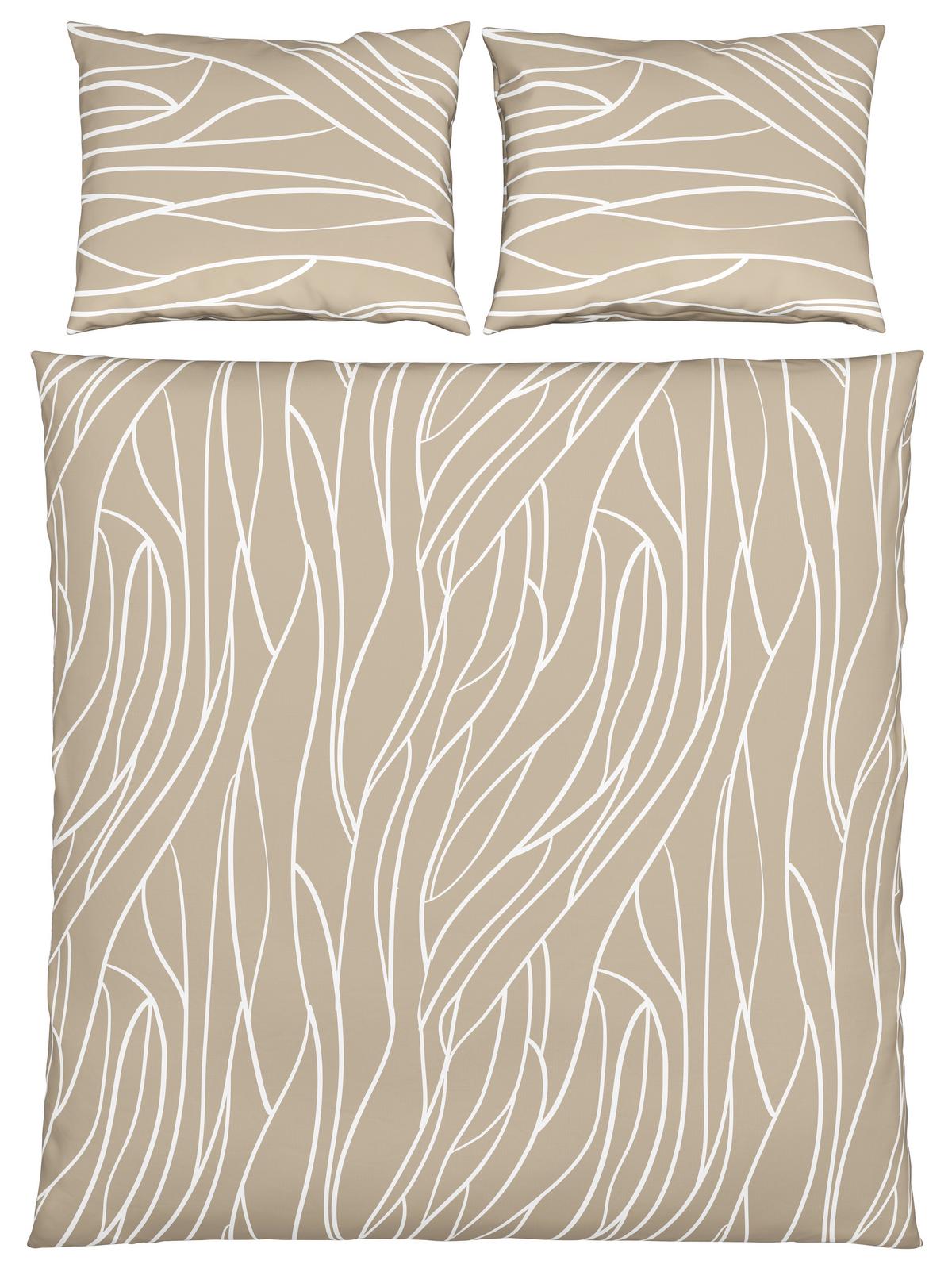 POSTEĽNÁ BIELIZEŇ JULIANE XXL - svetlohnedá, Konventionell, textil (200/220cm) - Mömax