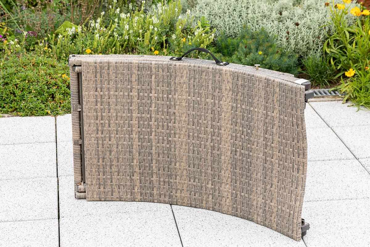 Sonnenliege Waikiki Metall/kunststoff Mit Auflage - Naturfarben/Grau, MODERN, Kunststoff/Metall (172/62/54cm) - Gardenson
