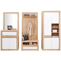 Garderoben-set Kashmir New Weiß/eiche Dekor 5-Tlg. - Eichefarben/Weiß, MODERN, Holzwerkstoff (252/192/41cm) - James Wood