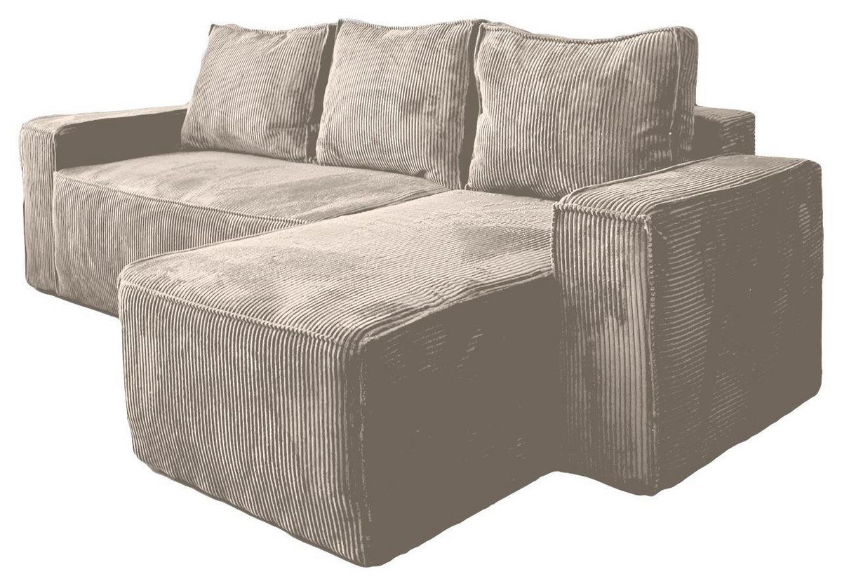 Sarokgarnitúra Denver - bézs, Modern, faalapú anyag/textil (230/140cm) - Best Price