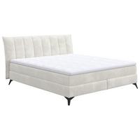 Boxspringbett Eagle Ceme Lxf: ca. 180x200 cm - Creme/Schwarz, Holzwerkstoff/Textil (180/200cm) - MID.YOU