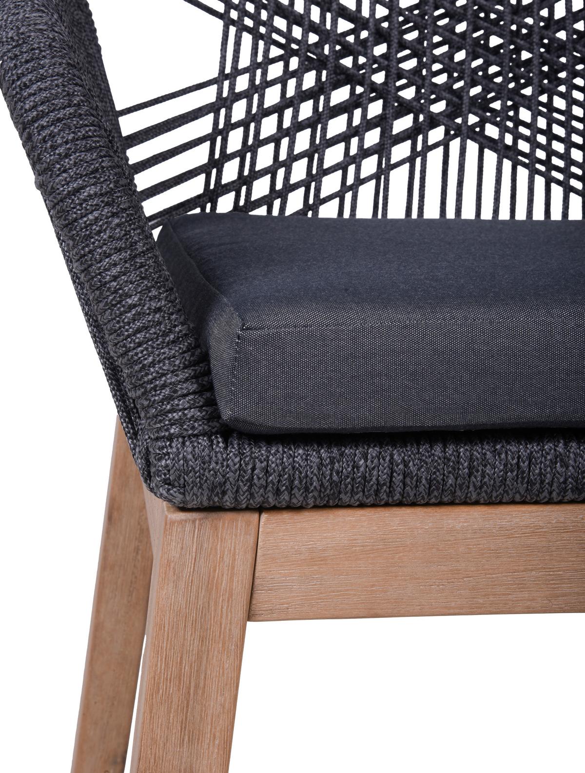 Gartenstuhl-Set Pomona - Braun/Grau, Basics, Holz/Textil (60/84/68cm) - Gardenson