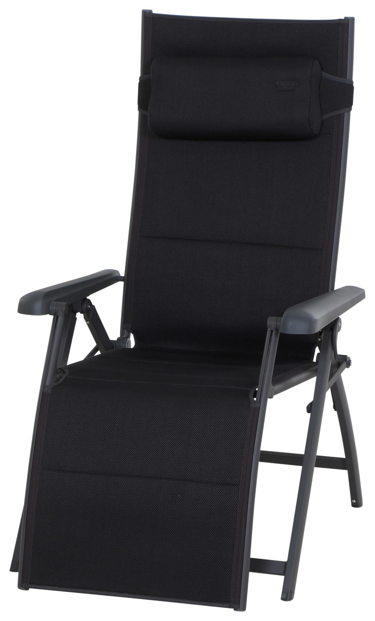 Garten-Relaxliegel Klappbar Aluminium - Anthrazit, KONVENTIONELL, Textil/Metall (69/124/84cm) - Siena Garden