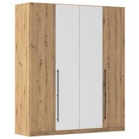 Kleiderschrank Safari B: 181 cm - Weiß/Eiche Artisan, KONVENTIONELL, Holzwerkstoff (181/229/54cm)