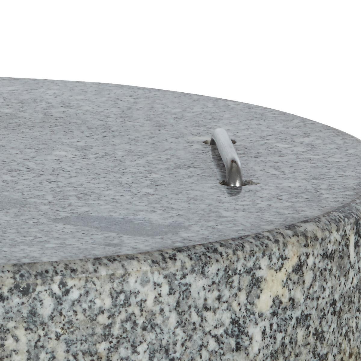 Schirmständer Marmor für DM Bis 5,8 cm Sina - Schwarz/Grau, KONVENTIONELL, Stein/Metall (45/38,5/45cm) - Ondega