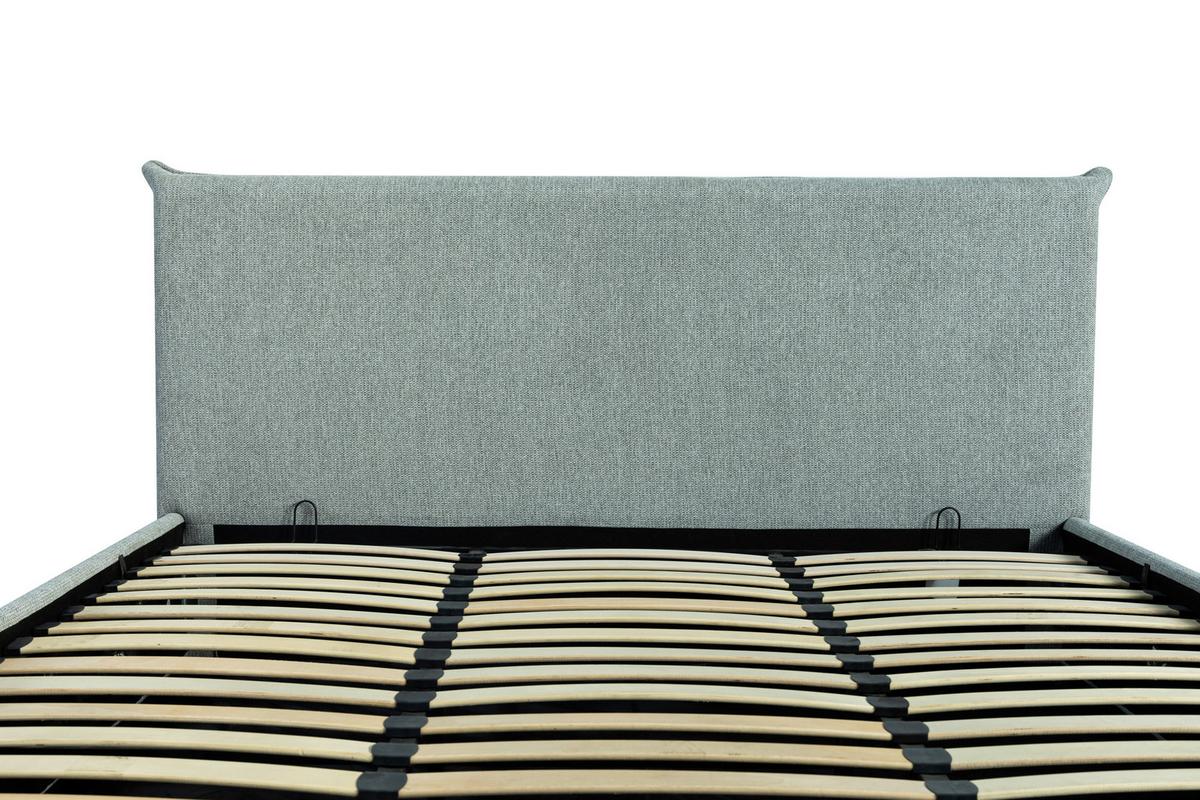 Polsterbett Pico Hellgrau B: 188 cm - Hellgrau/Schwarz, Design, Holzwerkstoff/Textil (188/100/216cm) - Livetastic