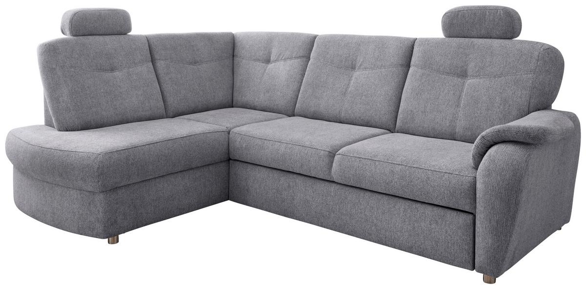 Eckschlafsofa Rosali Silberfarben S: 180x264 Cm - Chromfarben/Silberfarben, MODERN, Textil (180/264cm) - Livetastic